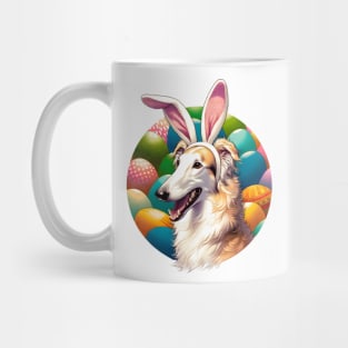 Borzoi with Bunny Ears Celebrates Easter in Style Mug